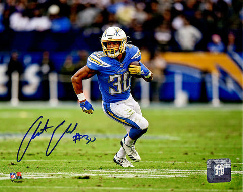 Austin Ekeler Signed Los Angeles Chargers Running Action 8x10 Photo - SCHWARTZ