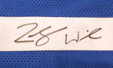 BYU COUGARS ZACH WILSON AUTOGRAPHED ROYAL BLUE JERSEY BECKETT BAS STOCK #191149