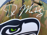 DK Metcalf Autographed Seahawks Authentic Camo F/S Helmet- Beckett W *White