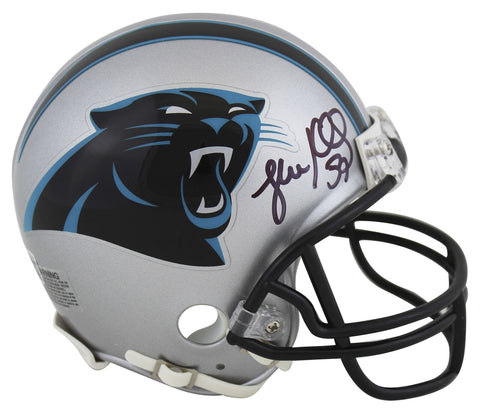 Panthers Luke Kuechly Authentic Signed Silver Rep Mini Helmet BAS Witnessed
