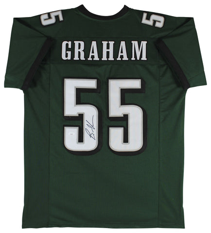 Brandon Graham Authentic Signed Green Pro Style Jersey Autographed JSA Witness