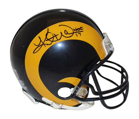 Kurt Warner Signed St Louis Rams 81-99 VSR4 Mini Helmet HOF Beckett 36328