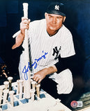 Johnny Mize Signed 8x10 New York Yankees Baseball Photo BAS