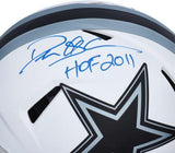 Deion Sanders Cowboys Signed Lunar Eclipse Alt Auth Helmet w/"HOF 2011" Insc