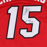 Mario Chalmers Signed Miami Heat Red Jersey Inscribed "2x NBA Champ" (JSA COA)
