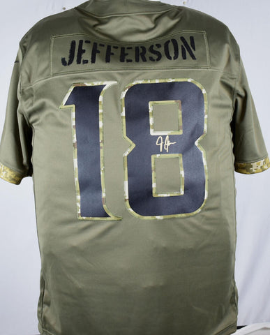 Justin Jefferson Vikings Signed Nike Salute To Service Player JSY-Beckett W Holo