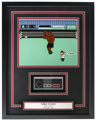 Mike Tyson Unsigned Framed Punch Out 8x10 Photo w/ Controller