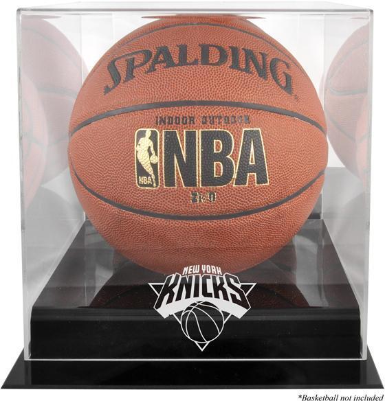 New York Knicks Black Base Team Logo Basketball Display Case