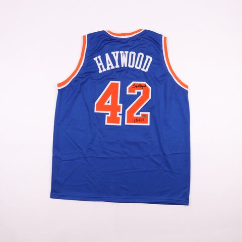 Spencer Haywood Signed New York Knicks Jersey Inscribed "HOF 15" (Schwartz)