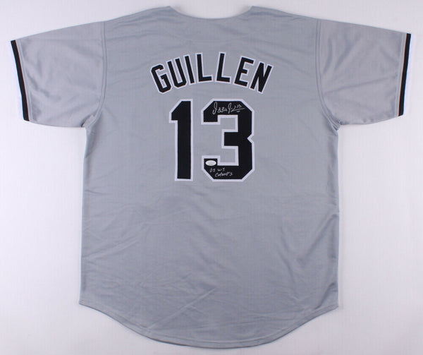 Ozzie Guillen Signed Chicago White Sox Jersey Inscr 05