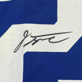 FRAMED Autographed/Signed JONATHAN TAYLOR 33x42 Colts Blue Jersey Fanatics COA