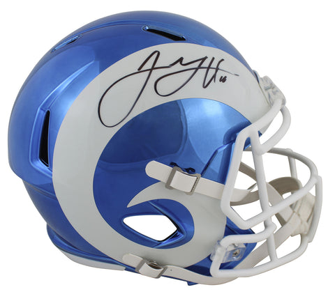 Rams Jared Goff Authentic Signed Chrome Full Size Speed Rep Helmet Fanatics
