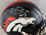 Champ Bailey Signed Denver Broncos F/S Speed Helmet W/HOF-JSA W Auth *White