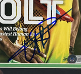 Usain Bolt Signed Framed 8x10 Olympic Track Legend Photo BAS BH033137