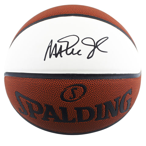 Lakers Magic Johnson Authentic Signed Spalding White Panel Basketball BAS Wit