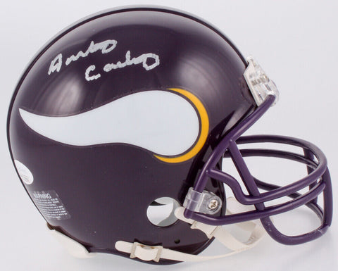 Anthony Carter Signed Vikings Mini-Helmet (JSA COA) 3x Pro Bowl (1987-1989) WR