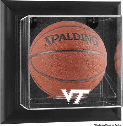 Virginia Tech Black Framed Wall-Mountable Basketball Display Case