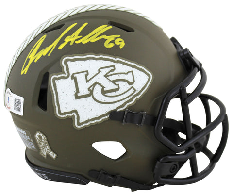 Chiefs Jared Allen Authentic Signed Salute To Service Speed Mini Helmet BAS Wit