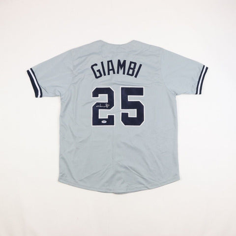 Jason Giambi Signed New York Yankees Jersey (PSA) A.L MVP 2000 / 5xAll Star 1B
