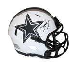 Trevon Diggs Autographed Dallas Cowboys Lunar Mini Helmet JSA 36836