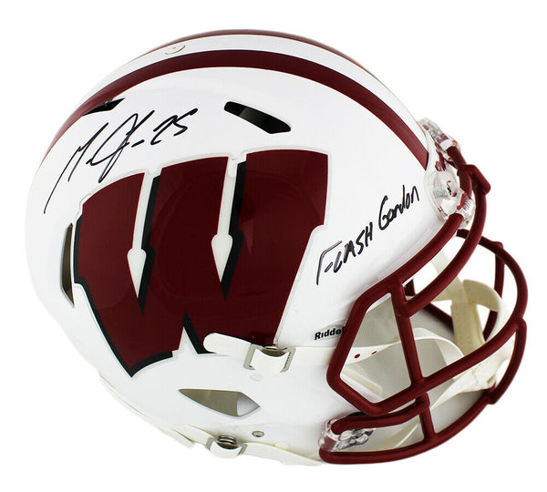 Melvin Gordon Signed Wisconsin Badgers Speed Authentic Helmet - "Flash Gordon"