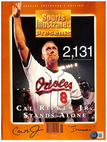 Cal Ripken Signed Orioles Sports Illustrated Special Edition Cover Insc BAS
