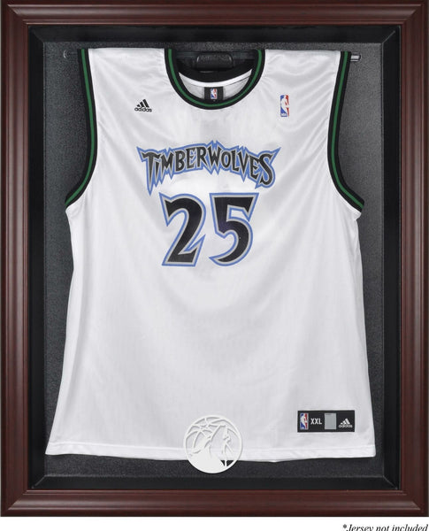 Minnesota Timberwolves Mahogany Framed Team Logo Jersey Display Case - Fanatics