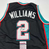 Autographed/Signed Jason Williams Memphis Black Basketball Jersey JSA COA