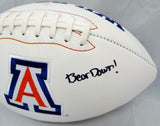 Ka'Deem Carey Autographed Arizona Wildcats Logo Football W/ Bear Down- JSA W Aut