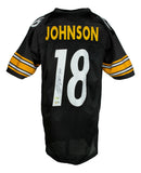 Diontae Johnson Pittsburgh Signed Custom Black Pro Style Football Jersey BAS