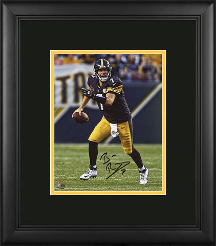 Ben Roethlisberger Pittsburgh Steelers Framed Signed 8 x 10 Vertical Photograph