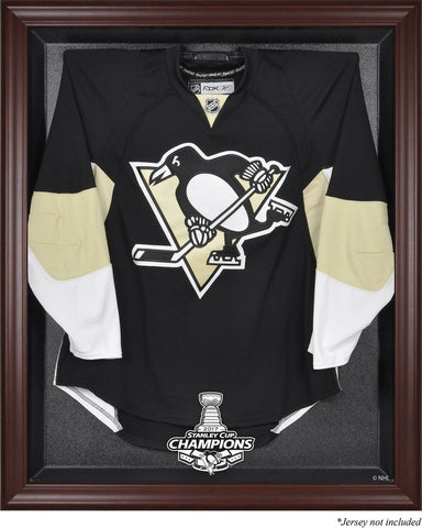 Pittsburgh Penguins 2017 Stanley Cup Champions Mahogany Framed Jersey Case