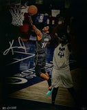 KYRIE IRVING Autographed Nets "Finger Roll" 16 x 20 Photograph PANINI LE 11/111
