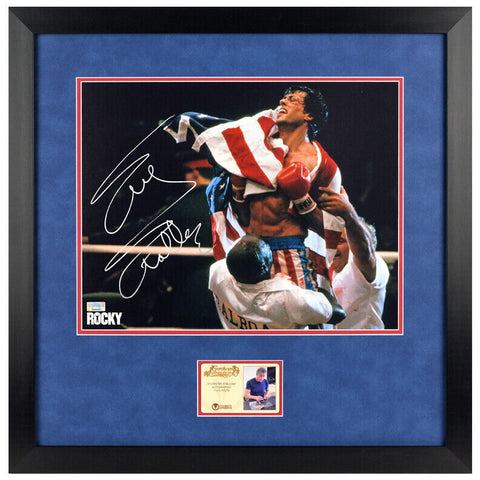 Sylvester Stallone Autographed Rocky Champion 11x14 Iconic Balboa Framed Photo