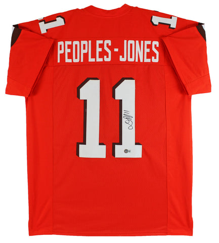 Donovan Peoples-Jones Authentic Signed Orange Pro Style Jersey BAS