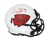 Tony Gonzalez Autographed Kansas City Chiefs Lunar Mini Helmet BAS 32152