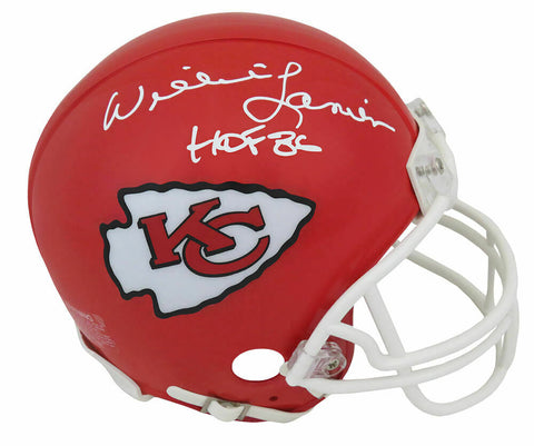 Willie Lanier Signed KC Chiefs Riddell Mini Helmet w/HOF'86 - (SCHWARTZ COA)