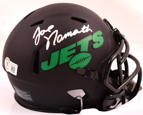 Joe Namath Autographed New York Jets Eclipse Speed Mini Helmet-Beckett W Holo