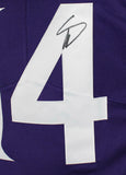 Stefon Diggs Autographed Vikings Purple Nike Vapor Jersey- Beckett W Holo *Black