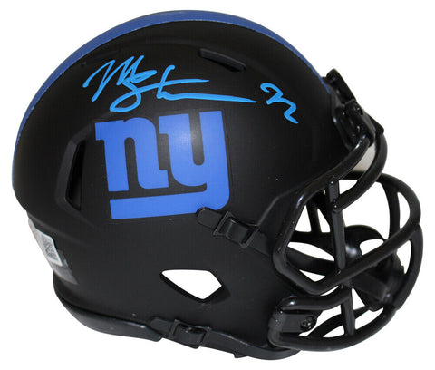 Michael Strahan Autographed New York Giants Eclipse Mini Helmet Beckett 35990