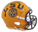 LSU Devin White "2x Insc" Authentic Signed Full Size Speed Rep Helmet BAS Wit