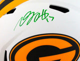 Davante Adams Autographed Green Bay Packers Lunar F/S Helmet- Beckett W *Green