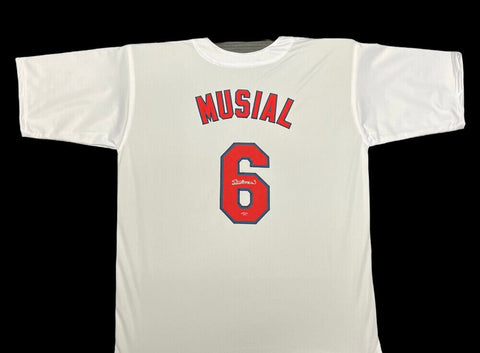 Stan Musial Signed Cardinals Jersey (Stan the Man COA) St Louis HOF Outfielder