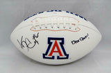 Ka'Deem Carey Autographed Arizona Wildcats Logo Football W/ Bear Down- JSA W Aut