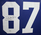 Reggie Wayne Signed Indianapolis Colts 35x43 Framed (Beckett COA)6xPro Bowl W.R.