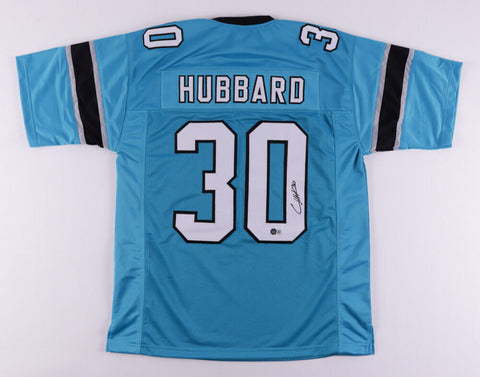 Chuba Hubbard Signed Panthers Teal Jersey (Beckett) Carolina 2021 Draft Pick RB