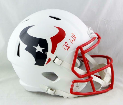Deshaun Watson Autographed Houston Texans F/S Flat White Speed Helmet - JSA W Au