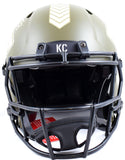 Travis Kelce Signed Chiefs F/S Salute to Service Speed Authentic Helmet-BeckettW