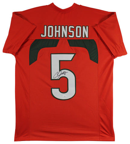 Miami Andre Johnson Authentic Signed Orange Pro Style Jersey Autographed JSA Wit