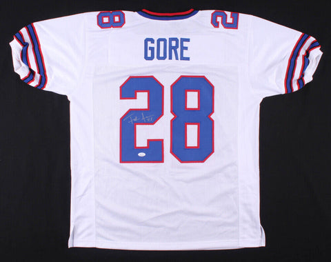 Frank Gore Signed Buffalo Bills White Jersey (JSA COA) 5xPro Bowl Running Back